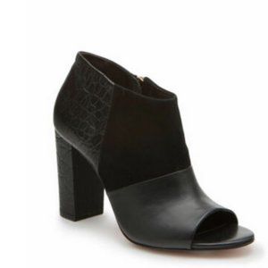 Trina Turk Black Los Gatos Peep Toe Bootie 10.5
